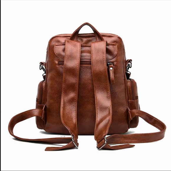 COPY - PU Leather Rivet Backpack - Picture 4 of 12